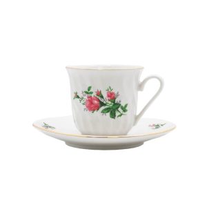 Vintage Rose Set of 12 Cup & Saucer Set